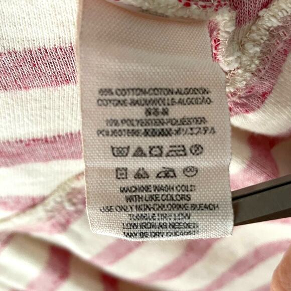 Free People Women's White Red Stripe Long Sleeve Full Zip Peplum Jacket SMALL - Picture 11 of 12